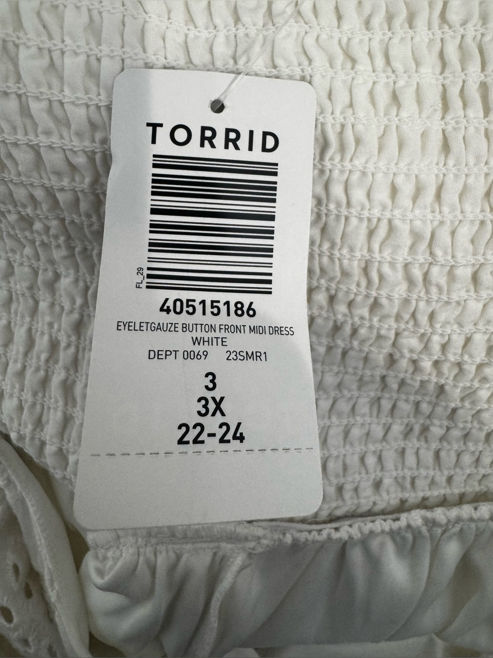 NWT Torrid eyelet gauze sleeveless midi dress size 3X - Picture 12 of 12
